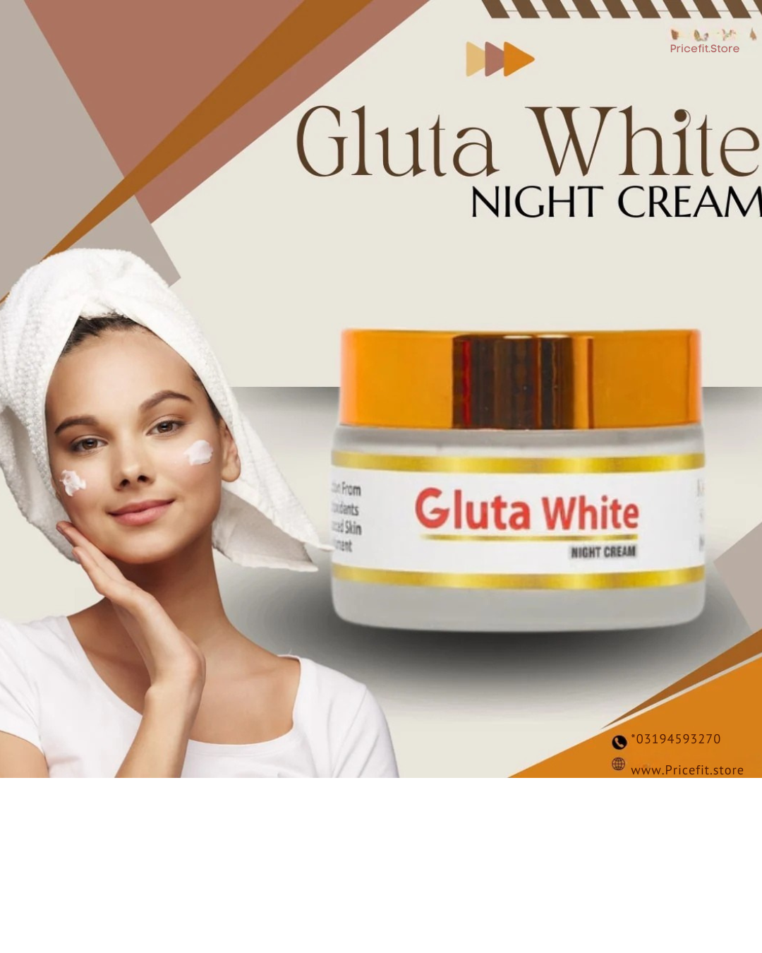 Gluta White Cream for Face Whitening & Brightening