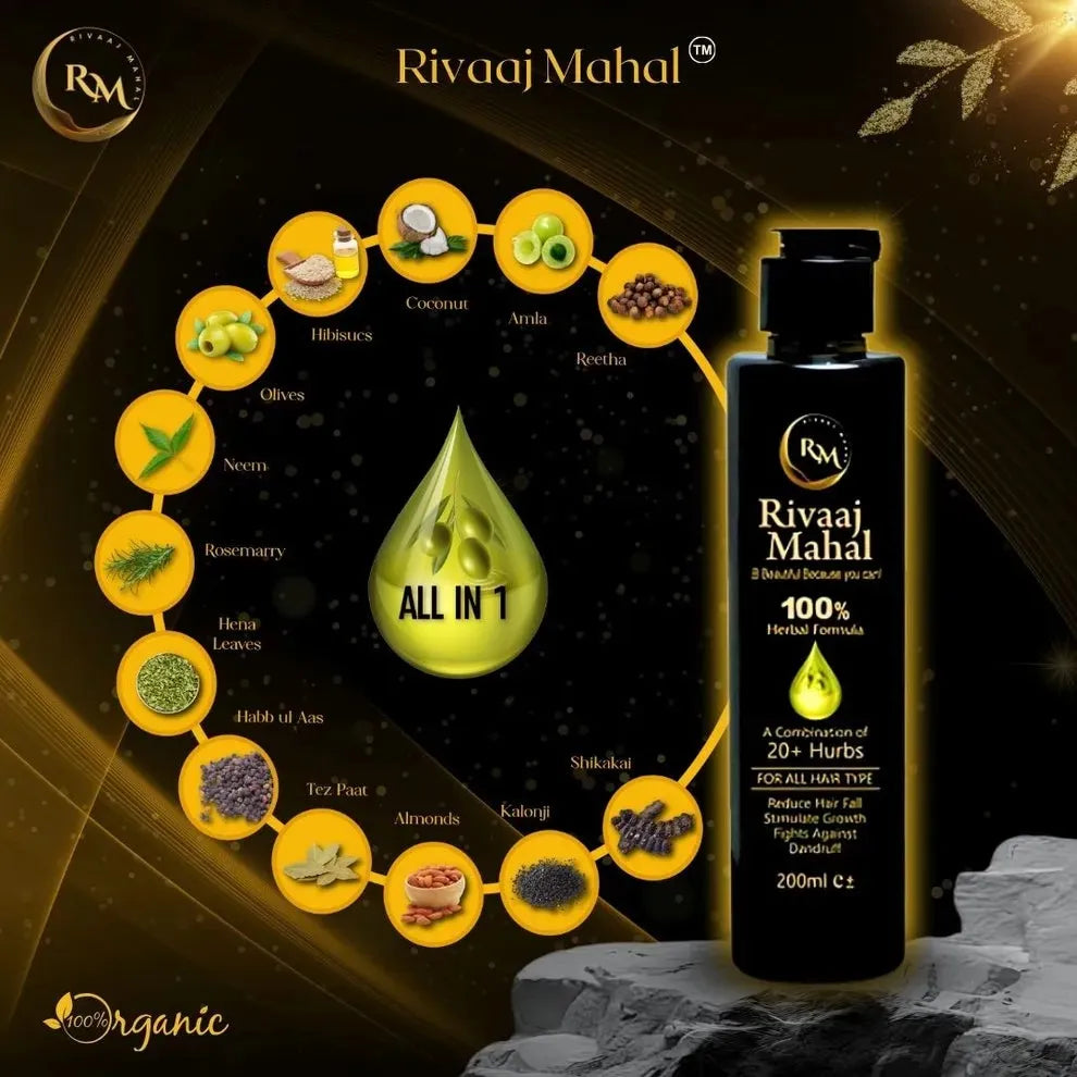 Rivaaj Mahal 100% Natural Herbal Hair Oil