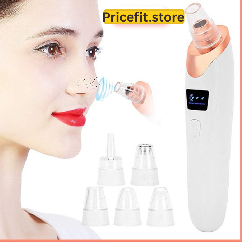 Vacuum Pore Cleaner, 5 In 1 Blackheads Removing Device Electric Derma suction Machine | Facial Cleanser Device for Nose & Skin Care