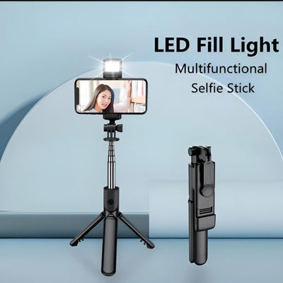 R1s Selfie Stick 🎓With Tripod | Bluetooth Foldable🕶 Selfie Rod For Phone Action Camera🎥 Iphone 📱