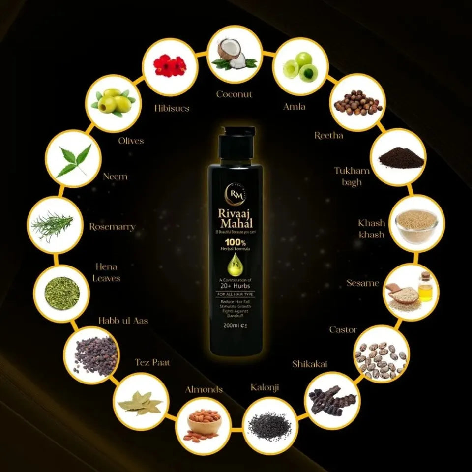Rivaaj Mahal 100% Natural Herbal Hair Oil
