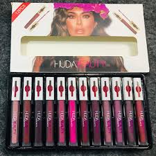 HUDA BEAUTY 12 PCS Liquid Mate Lipstick Set