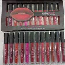 HUDA BEAUTY 12 PCS Liquid Mate Lipstick Set